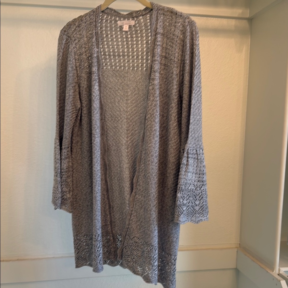 Light Gray Long Cardigan Sweater